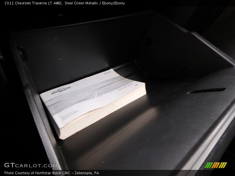 Steel Green Metallic / Ebony/Ebony 2011 Chevrolet Traverse LT AWD