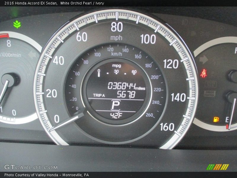 White Orchid Pearl / Ivory 2016 Honda Accord EX Sedan