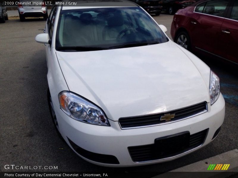 White / Gray 2009 Chevrolet Impala LTZ