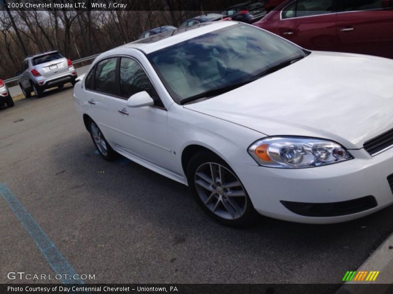 White / Gray 2009 Chevrolet Impala LTZ