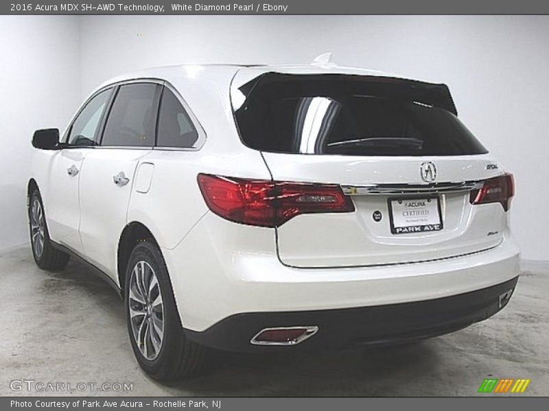 White Diamond Pearl / Ebony 2016 Acura MDX SH-AWD Technology