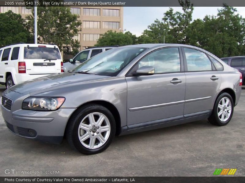 Flint Gray Metallic / Dark Beige/Quartz Leather 2005 Volvo S40 T5