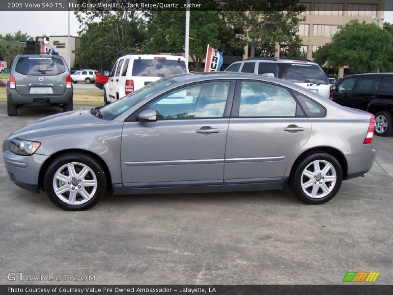 Flint Gray Metallic / Dark Beige/Quartz Leather 2005 Volvo S40 T5