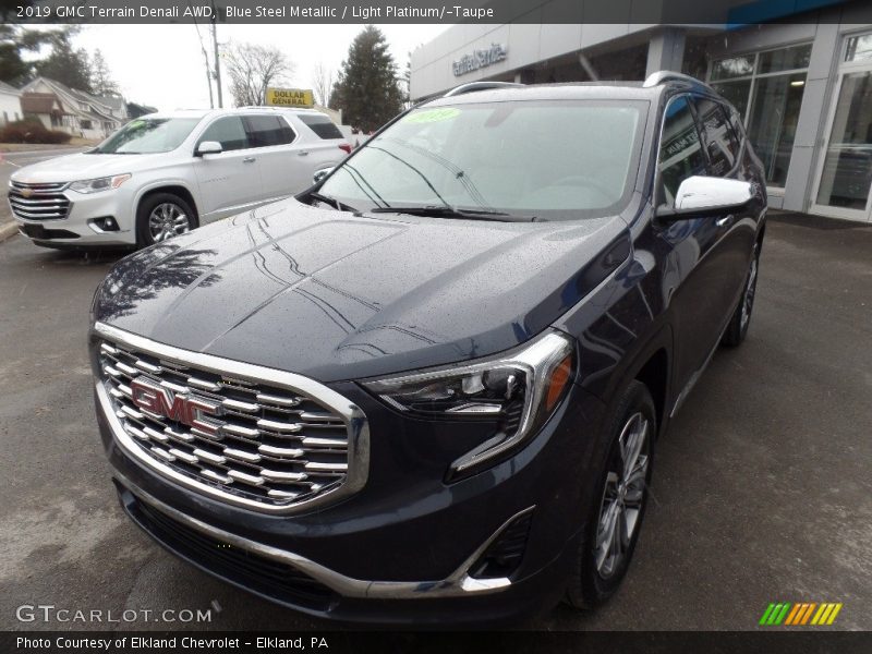 Blue Steel Metallic / Light Platinum/­Taupe 2019 GMC Terrain Denali AWD