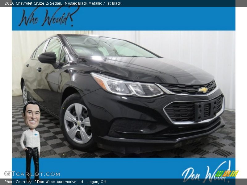 Mosaic Black Metallic / Jet Black 2016 Chevrolet Cruze LS Sedan