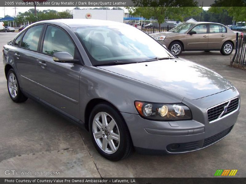 Flint Gray Metallic / Dark Beige/Quartz Leather 2005 Volvo S40 T5