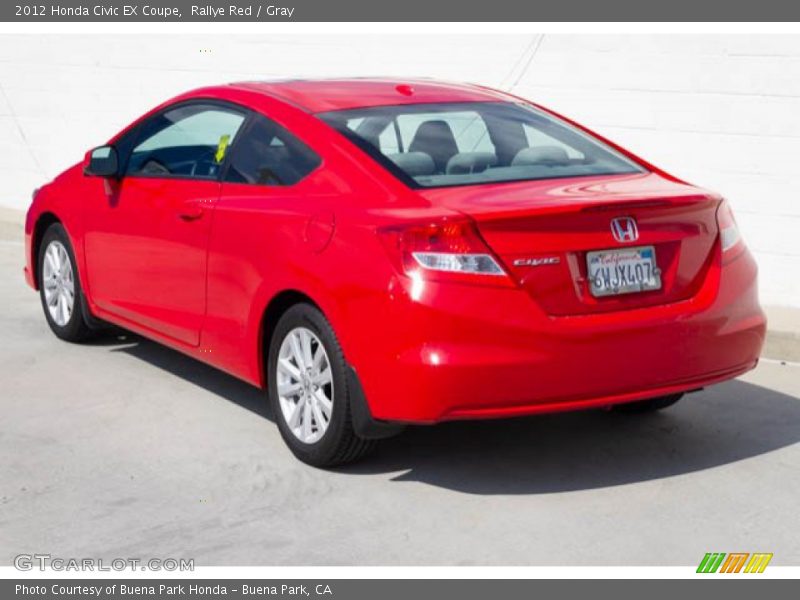 Rallye Red / Gray 2012 Honda Civic EX Coupe