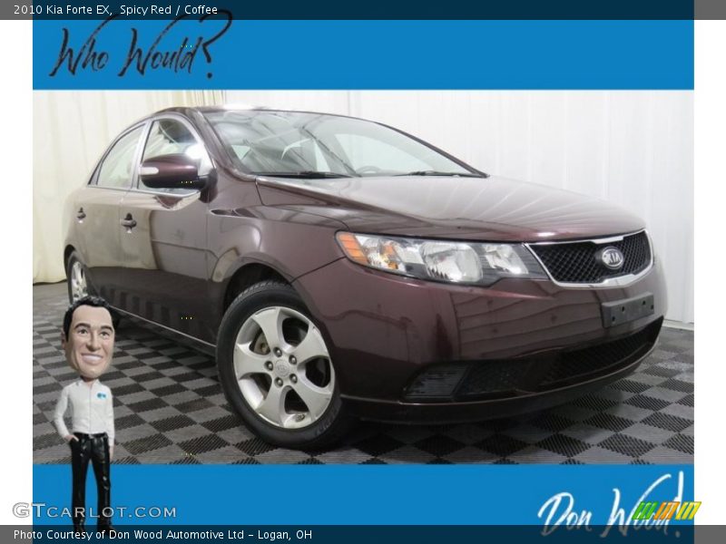 Spicy Red / Coffee 2010 Kia Forte EX