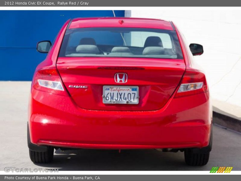 Rallye Red / Gray 2012 Honda Civic EX Coupe