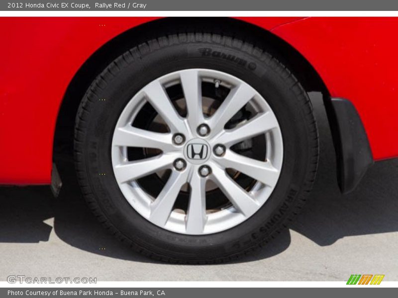 Rallye Red / Gray 2012 Honda Civic EX Coupe