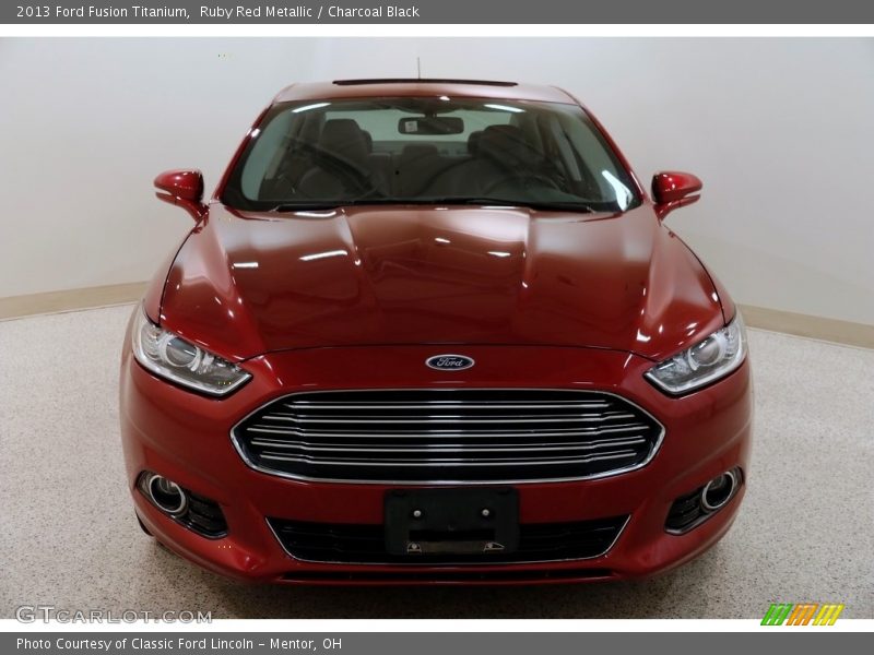 Ruby Red Metallic / Charcoal Black 2013 Ford Fusion Titanium