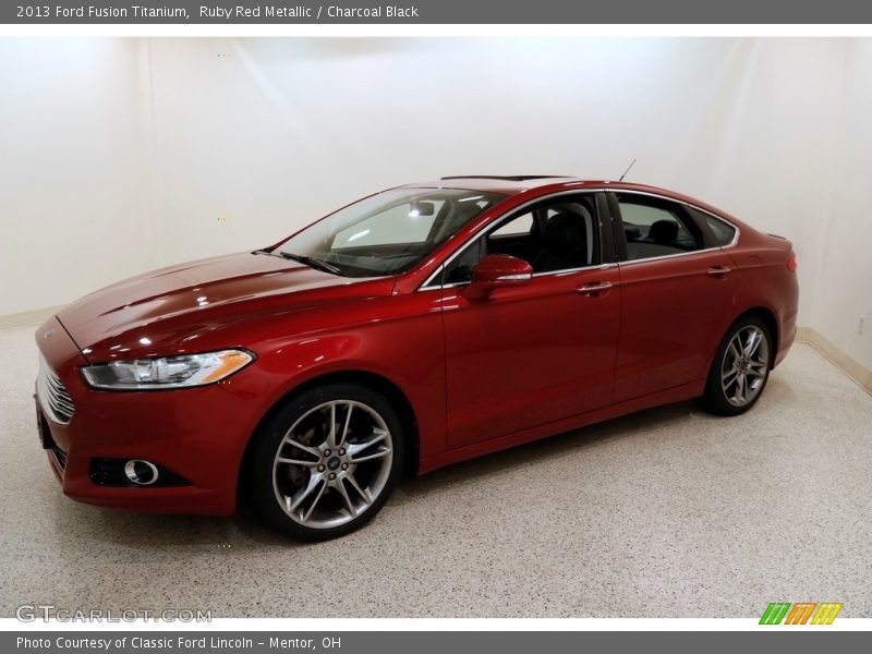Ruby Red Metallic / Charcoal Black 2013 Ford Fusion Titanium