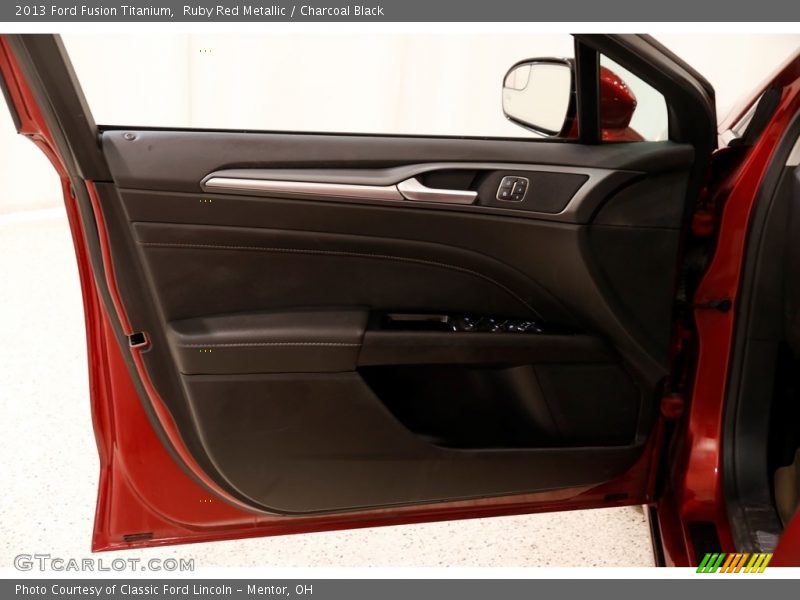 Ruby Red Metallic / Charcoal Black 2013 Ford Fusion Titanium