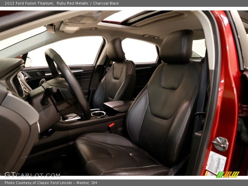 Ruby Red Metallic / Charcoal Black 2013 Ford Fusion Titanium