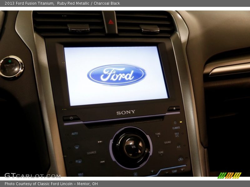 Ruby Red Metallic / Charcoal Black 2013 Ford Fusion Titanium