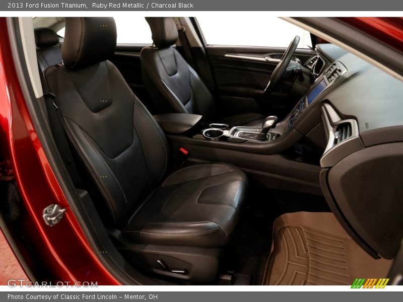 Ruby Red Metallic / Charcoal Black 2013 Ford Fusion Titanium