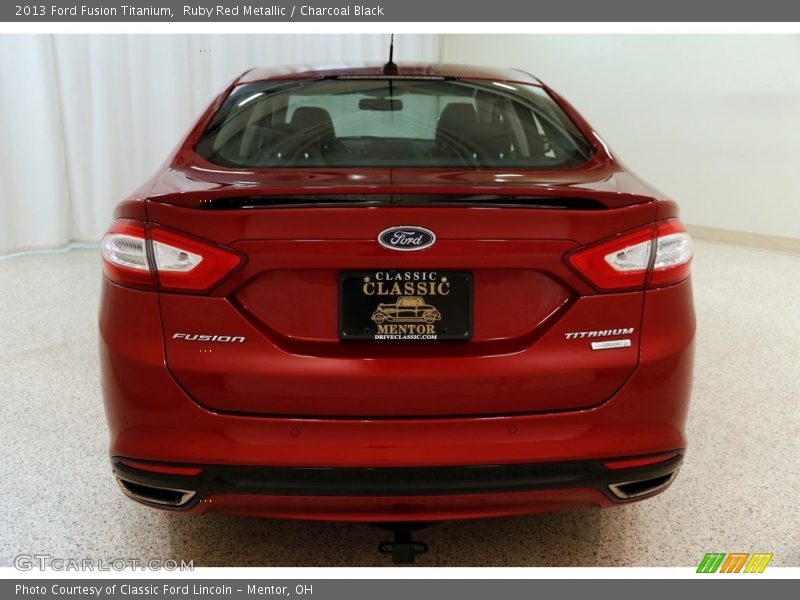 Ruby Red Metallic / Charcoal Black 2013 Ford Fusion Titanium