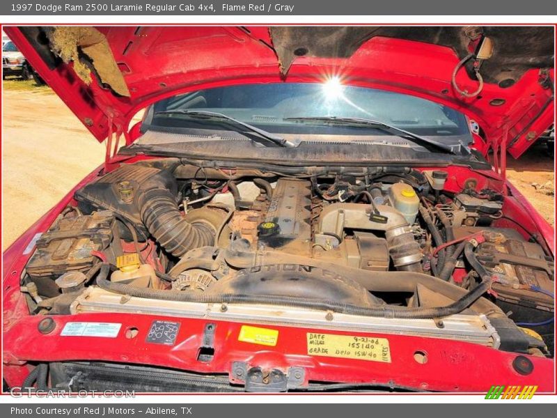 Flame Red / Gray 1997 Dodge Ram 2500 Laramie Regular Cab 4x4