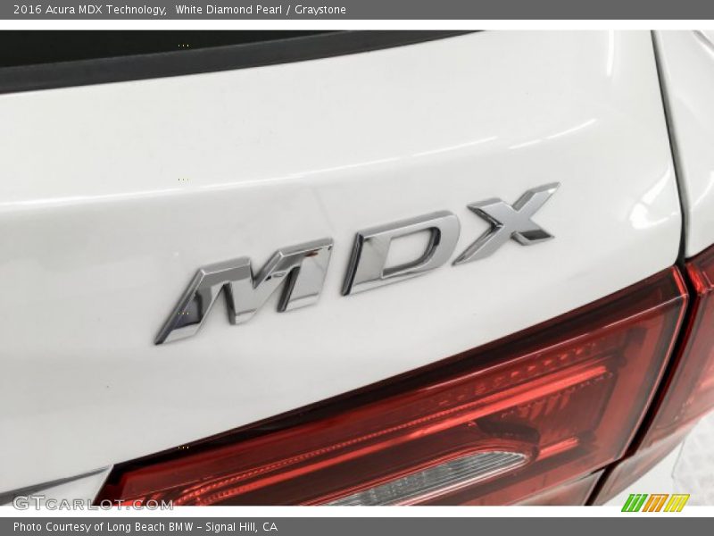 White Diamond Pearl / Graystone 2016 Acura MDX Technology