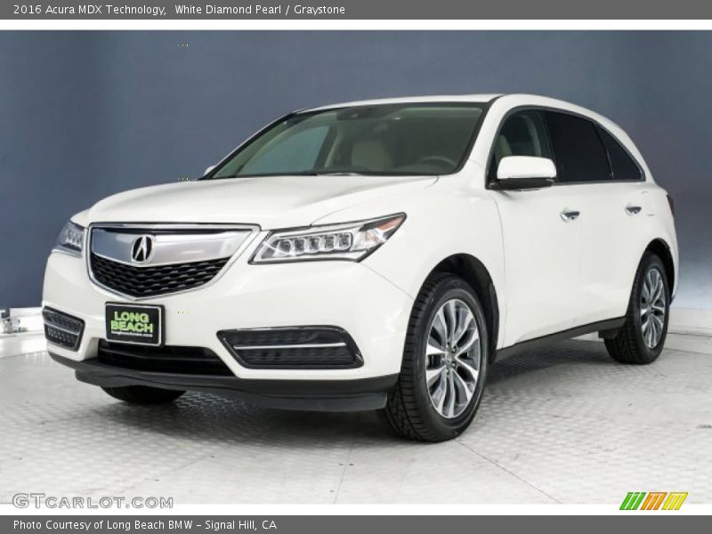 White Diamond Pearl / Graystone 2016 Acura MDX Technology