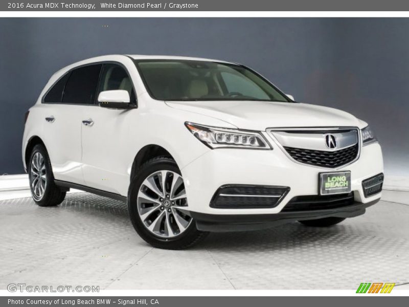 White Diamond Pearl / Graystone 2016 Acura MDX Technology