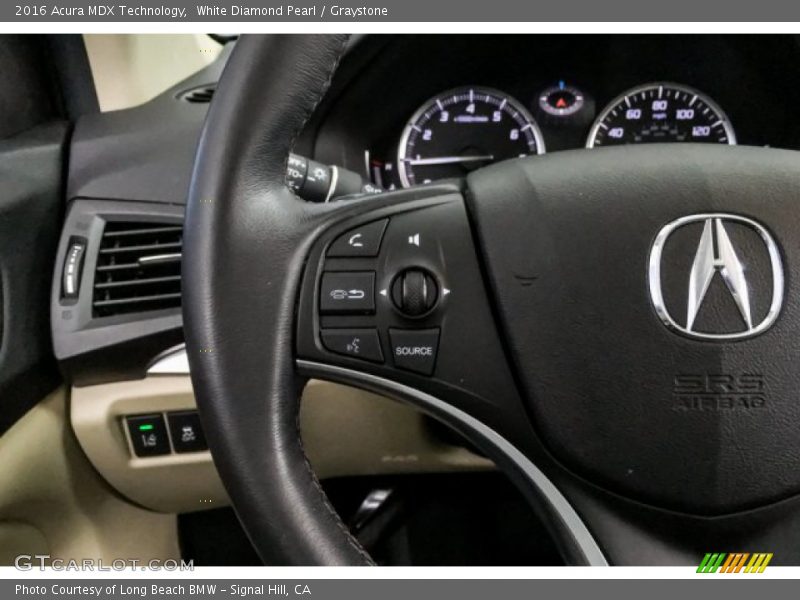 White Diamond Pearl / Graystone 2016 Acura MDX Technology