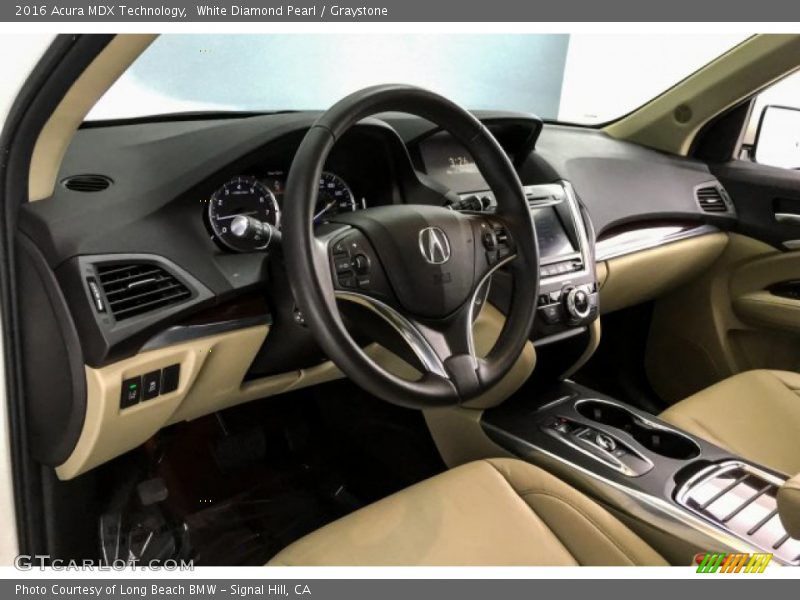 White Diamond Pearl / Graystone 2016 Acura MDX Technology