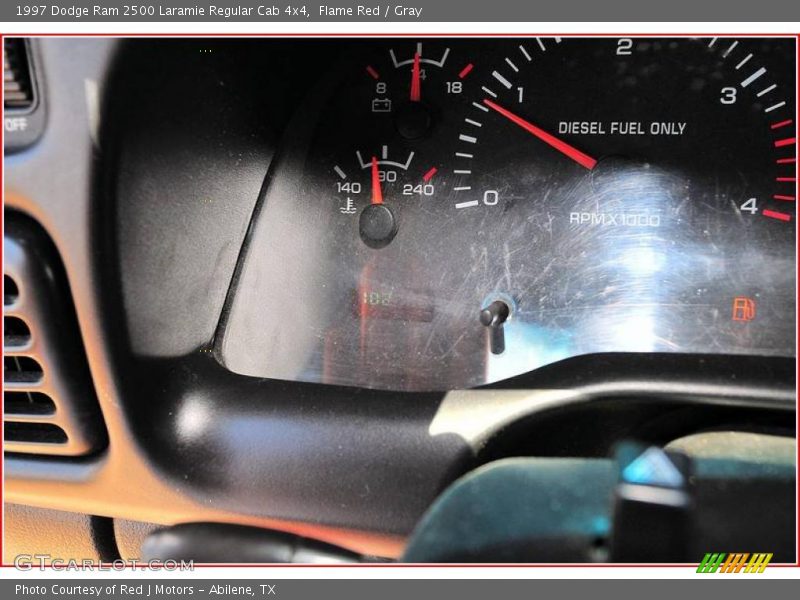 Flame Red / Gray 1997 Dodge Ram 2500 Laramie Regular Cab 4x4
