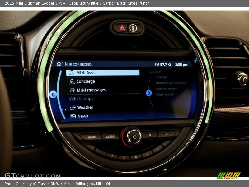 Lapisluxury Blue / Carbon Black Cross Punch 2019 Mini Clubman Cooper S All4