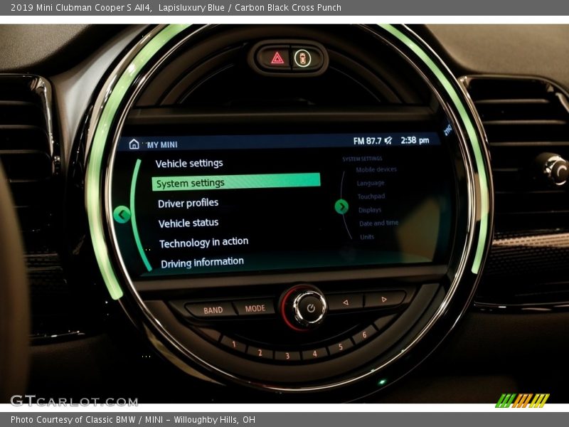 Lapisluxury Blue / Carbon Black Cross Punch 2019 Mini Clubman Cooper S All4