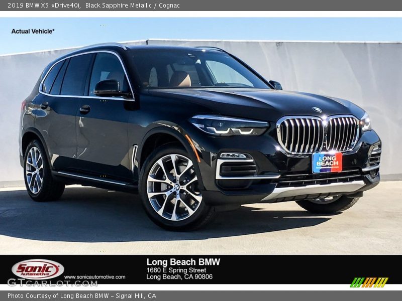 Black Sapphire Metallic / Cognac 2019 BMW X5 xDrive40i