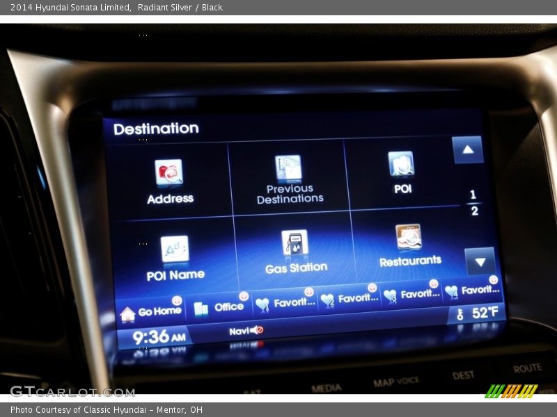 Radiant Silver / Black 2014 Hyundai Sonata Limited