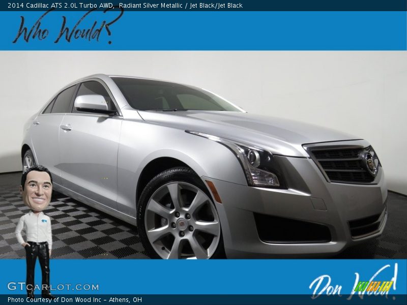 Radiant Silver Metallic / Jet Black/Jet Black 2014 Cadillac ATS 2.0L Turbo AWD
