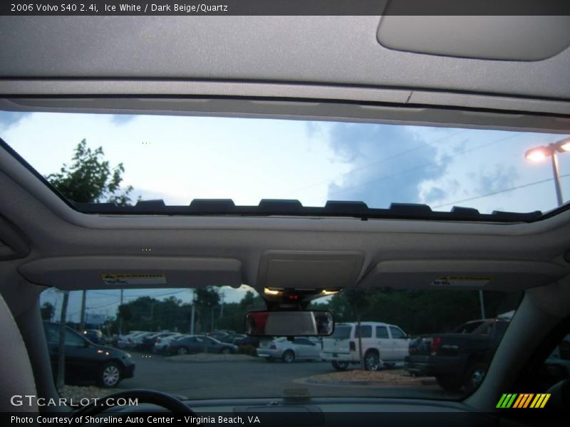 Ice White / Dark Beige/Quartz 2006 Volvo S40 2.4i