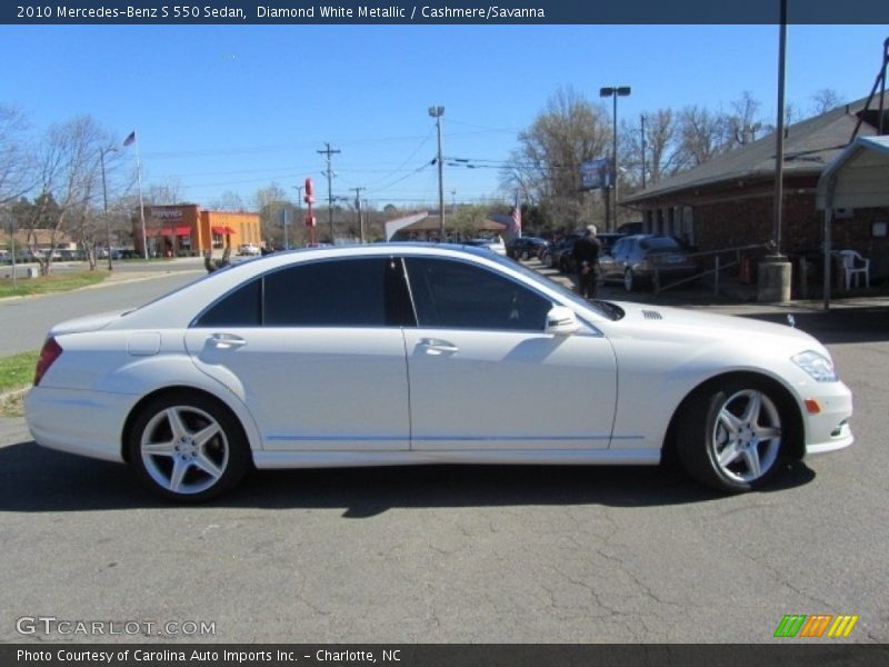 Diamond White Metallic / Cashmere/Savanna 2010 Mercedes-Benz S 550 Sedan