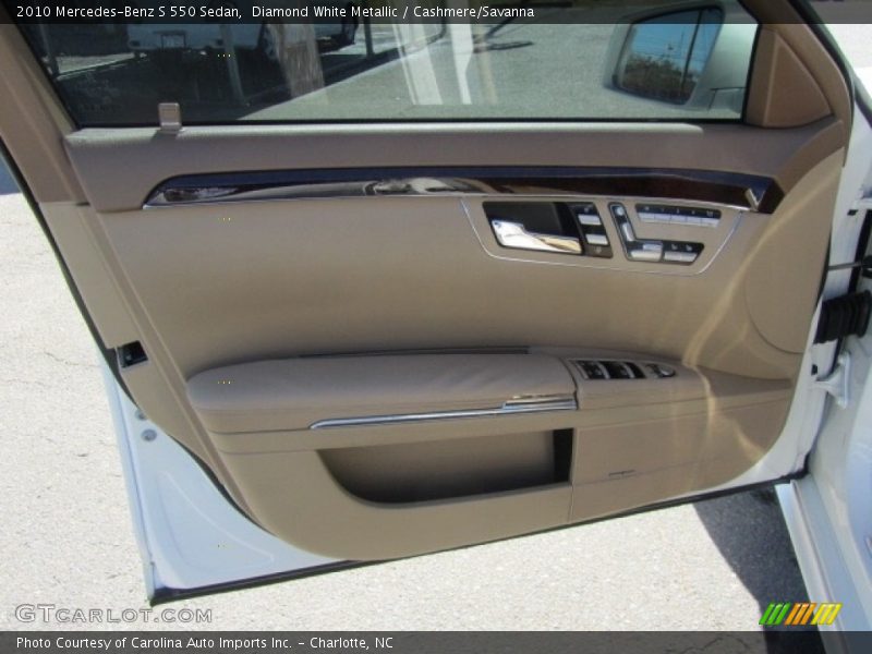 Diamond White Metallic / Cashmere/Savanna 2010 Mercedes-Benz S 550 Sedan