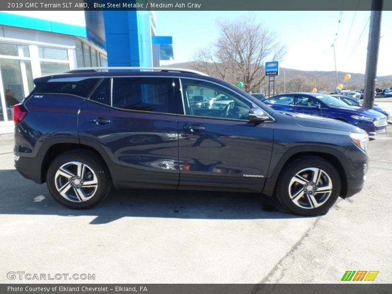 Blue Steel Metallic / Medium Ash Gray 2019 GMC Terrain SLT AWD