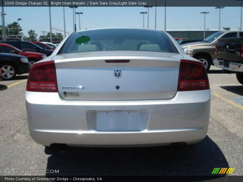 Bright Silver Metallic / Dark Slate Gray/Light Slate Gray 2006 Dodge Charger SE