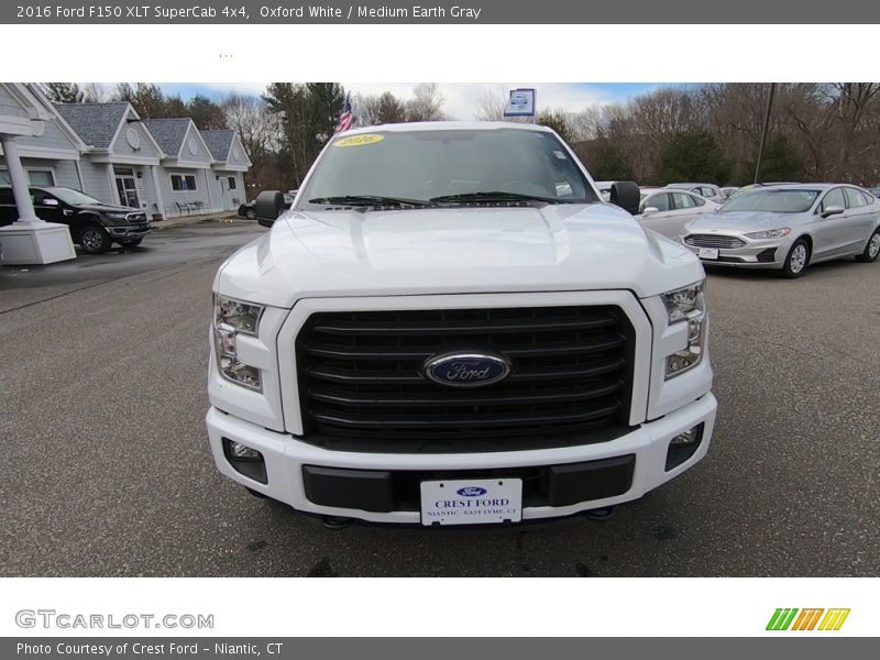 Oxford White / Medium Earth Gray 2016 Ford F150 XLT SuperCab 4x4