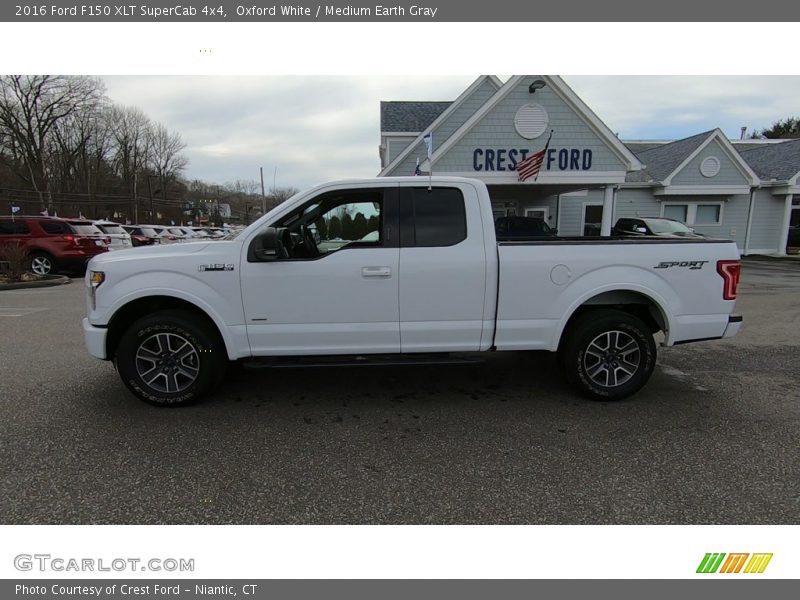 Oxford White / Medium Earth Gray 2016 Ford F150 XLT SuperCab 4x4