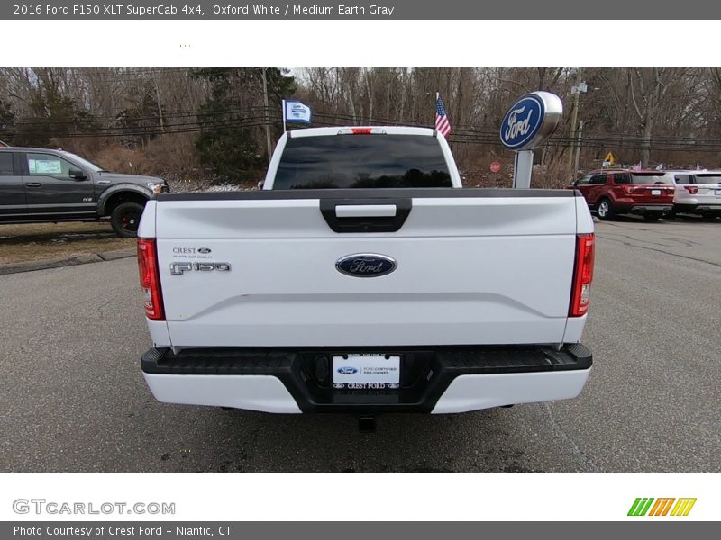 Oxford White / Medium Earth Gray 2016 Ford F150 XLT SuperCab 4x4
