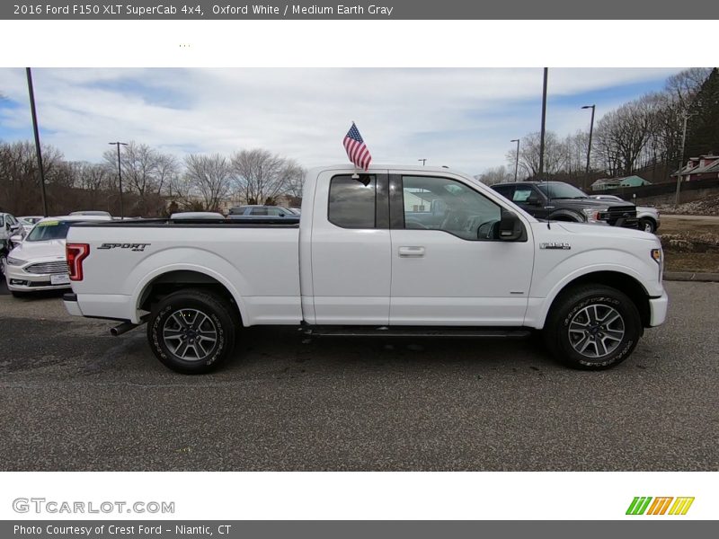 Oxford White / Medium Earth Gray 2016 Ford F150 XLT SuperCab 4x4