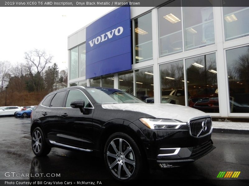 Onyx Black Metallic / Maroon Brown 2019 Volvo XC60 T6 AWD Inscription