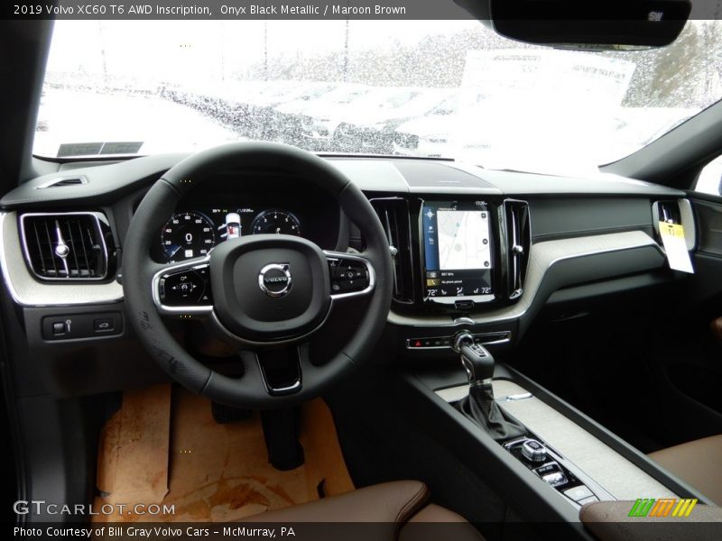 Onyx Black Metallic / Maroon Brown 2019 Volvo XC60 T6 AWD Inscription