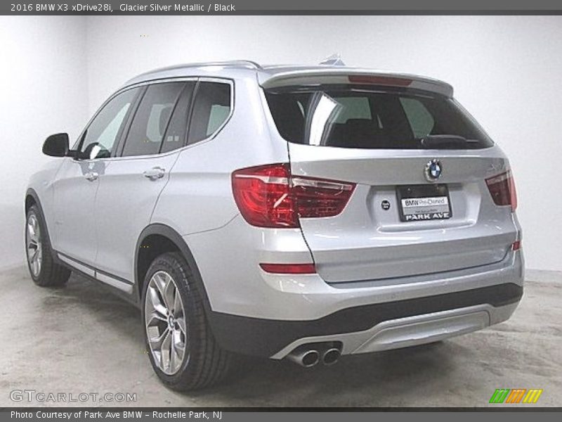 Glacier Silver Metallic / Black 2016 BMW X3 xDrive28i
