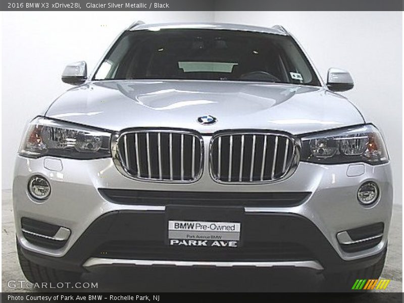 Glacier Silver Metallic / Black 2016 BMW X3 xDrive28i