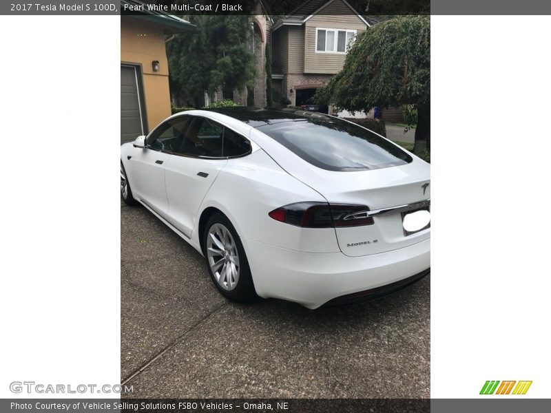 Pearl White Multi-Coat / Black 2017 Tesla Model S 100D