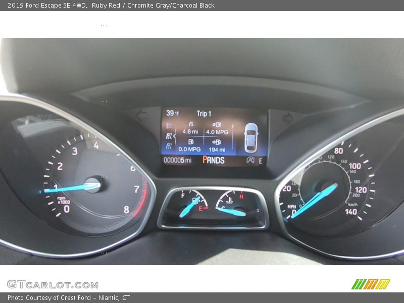 Ruby Red / Chromite Gray/Charcoal Black 2019 Ford Escape SE 4WD