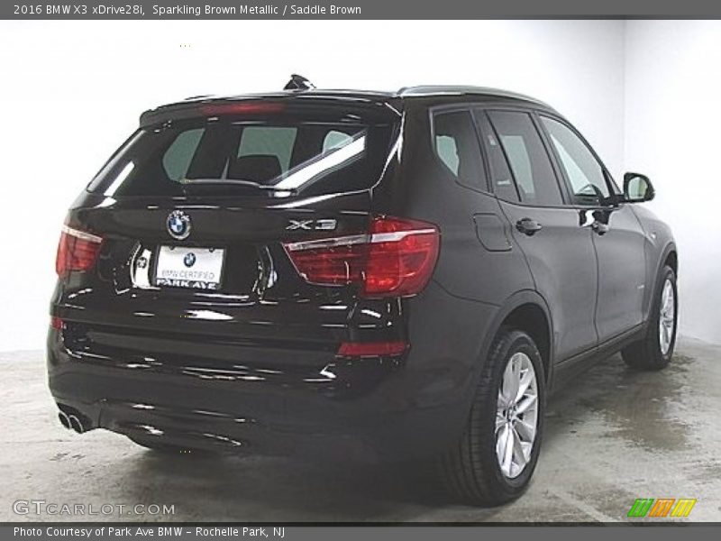 Sparkling Brown Metallic / Saddle Brown 2016 BMW X3 xDrive28i