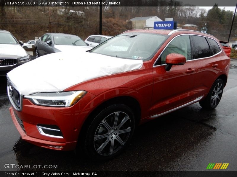 Fusion Red Metallic / Blonde 2019 Volvo XC60 T6 AWD Inscription